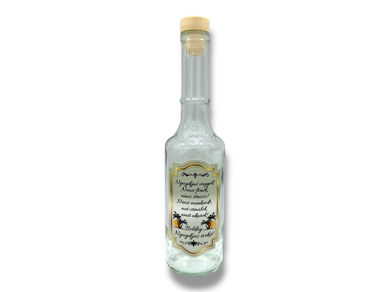 Pálinkás üveg 350ml(nyugdíj1)