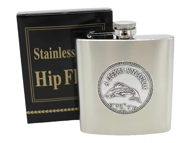 Fém flaska óncimkés Horgász