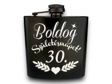 Fém flaska fekete 6oz 30 - 01